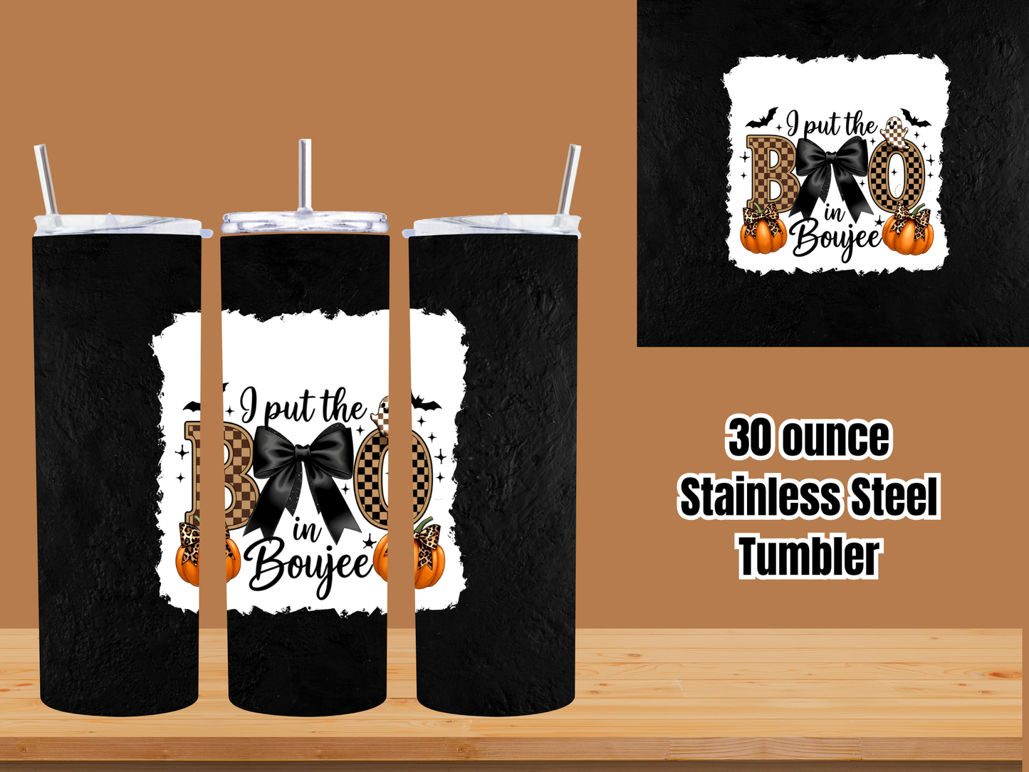 Boujee BOO Halloween 30oz Stainless Steel Tumblers