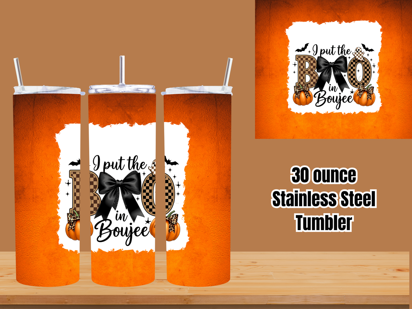 Boujee BOO Halloween 30oz Stainless Steel Tumblers