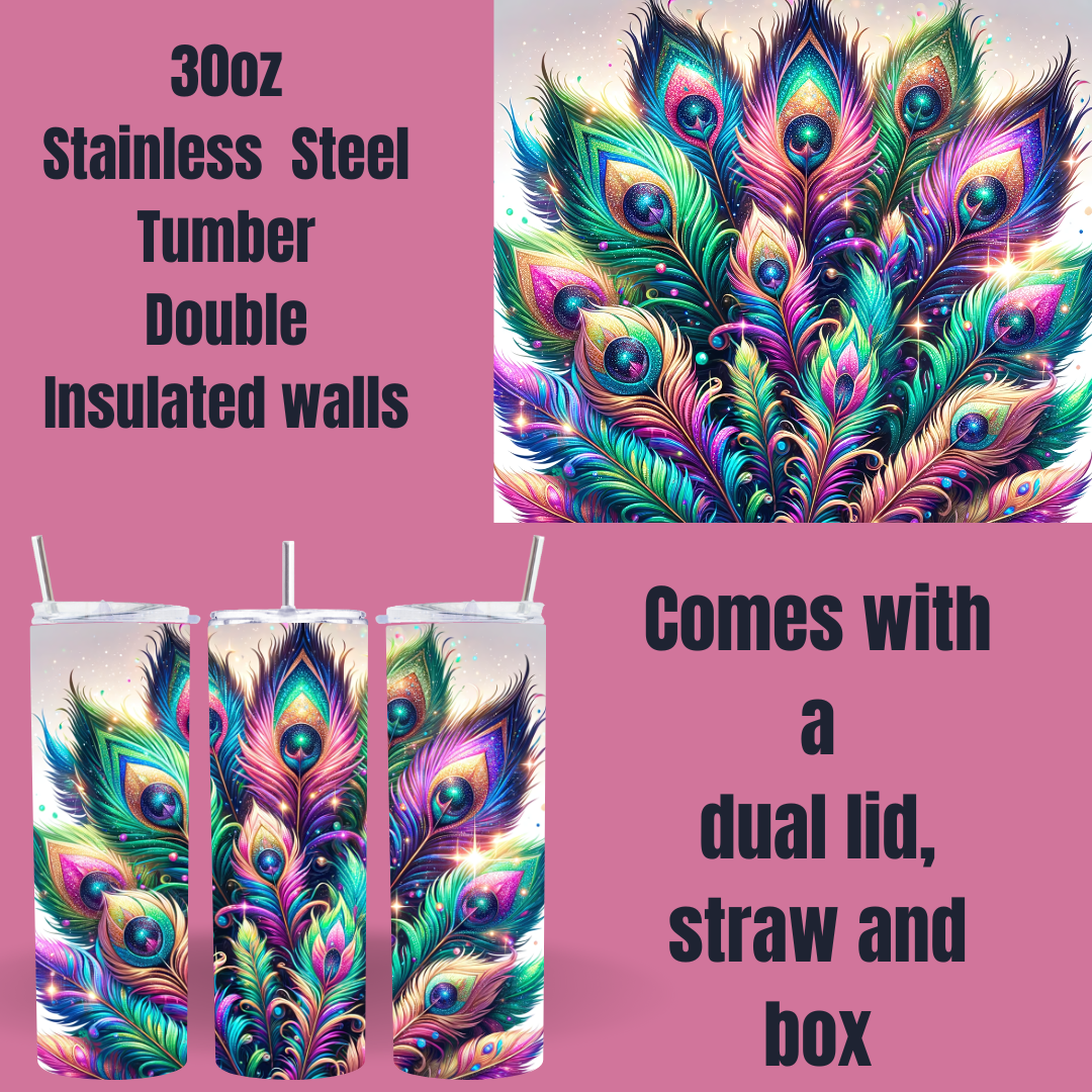 Radiant Plumage 30oz Stainless Steel Tumbler