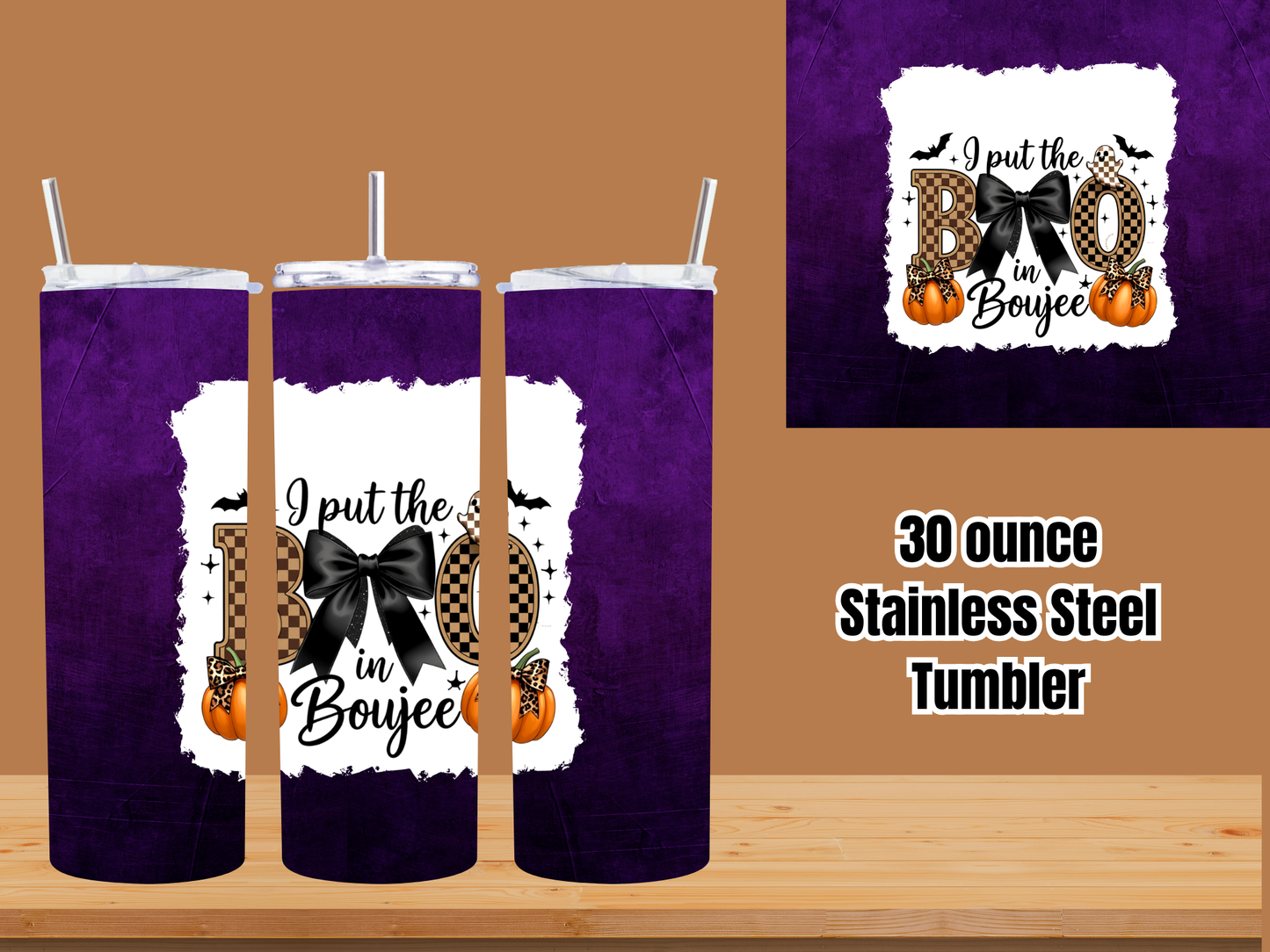 Boujee BOO Halloween 30oz Stainless Steel Tumblers