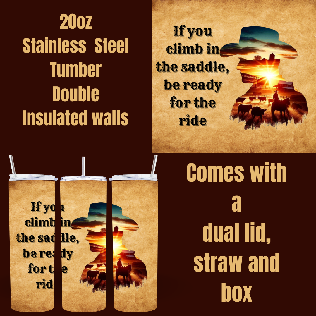 Saddle Up Sunset 20oz Tumblers