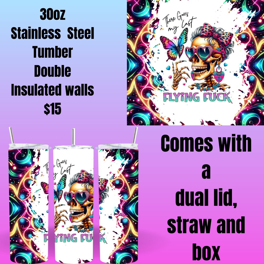 Neon Skull Mirage 30oz Stainless Steel Tumbler