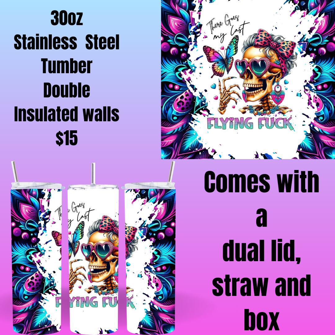 Neon Skull Mirage 30oz Stainless Steel Tumbler