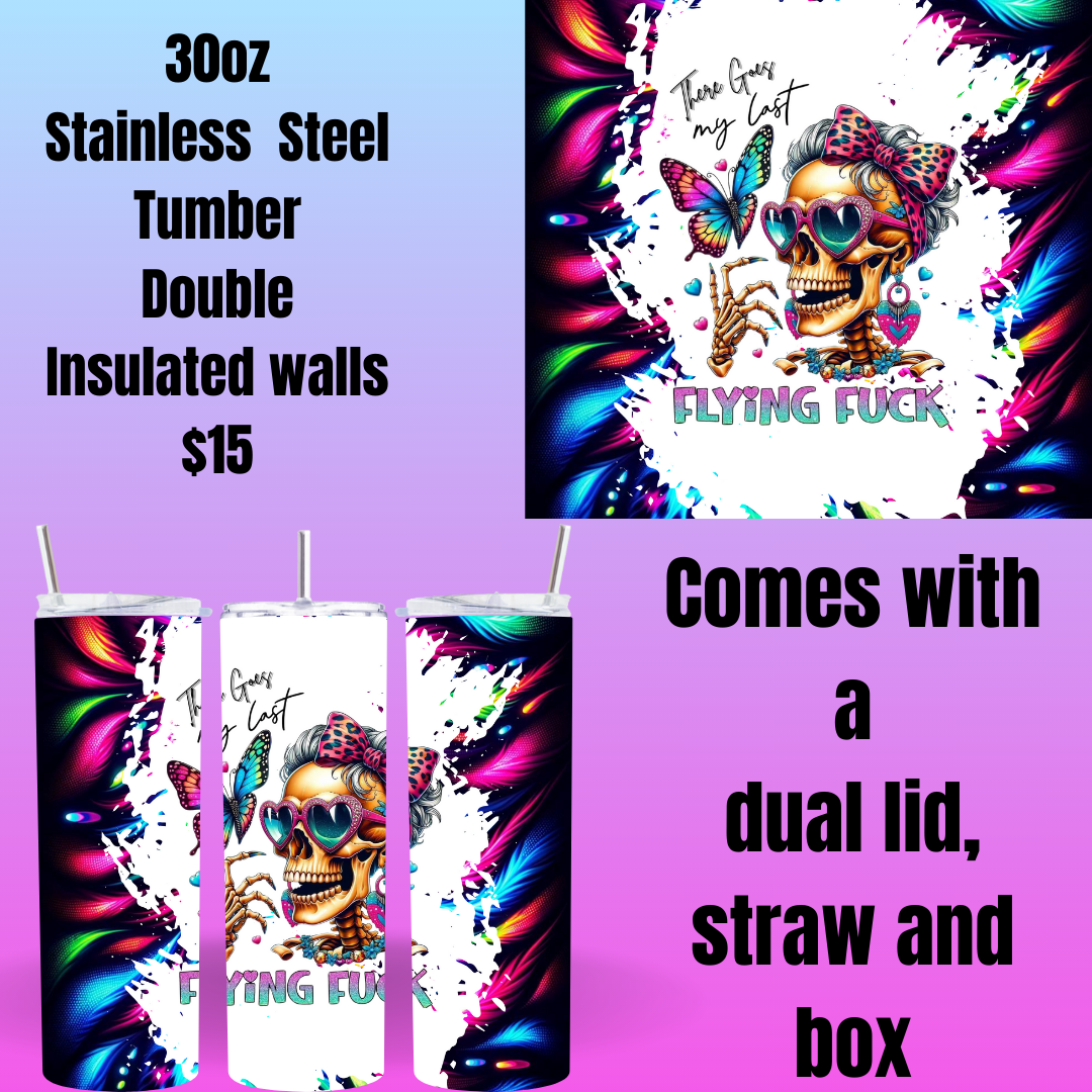 Neon Skull Mirage 30oz Stainless Steel Tumbler