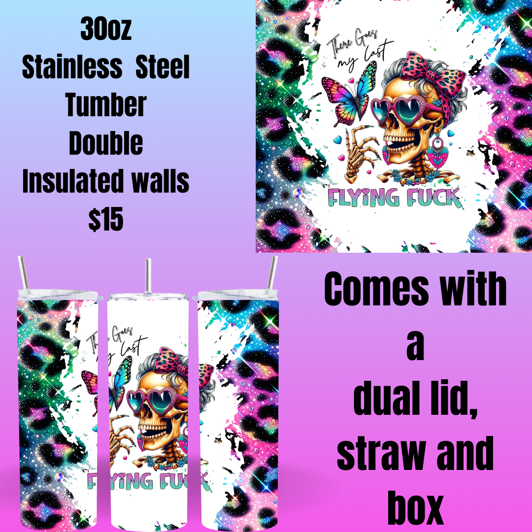 Neon Skull Mirage 30oz Stainless Steel Tumbler
