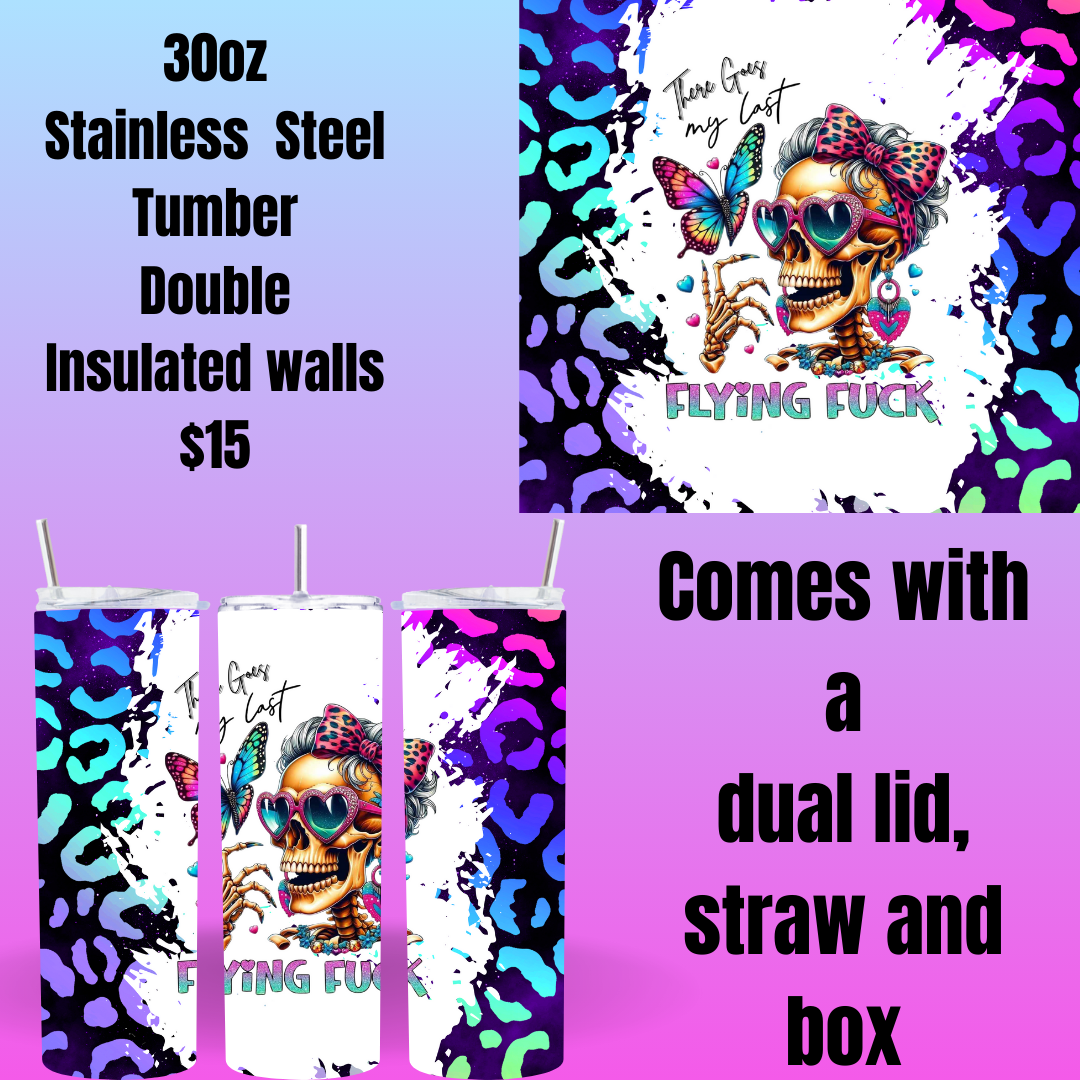 Neon Skull Mirage 30oz Stainless Steel Tumbler