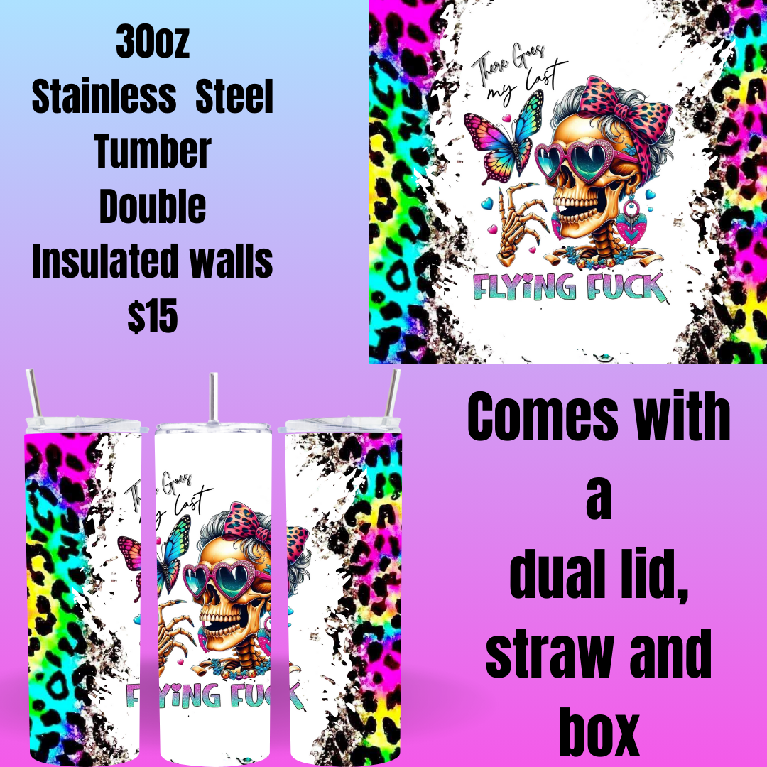 Neon Skull Mirage 30oz Stainless Steel Tumbler