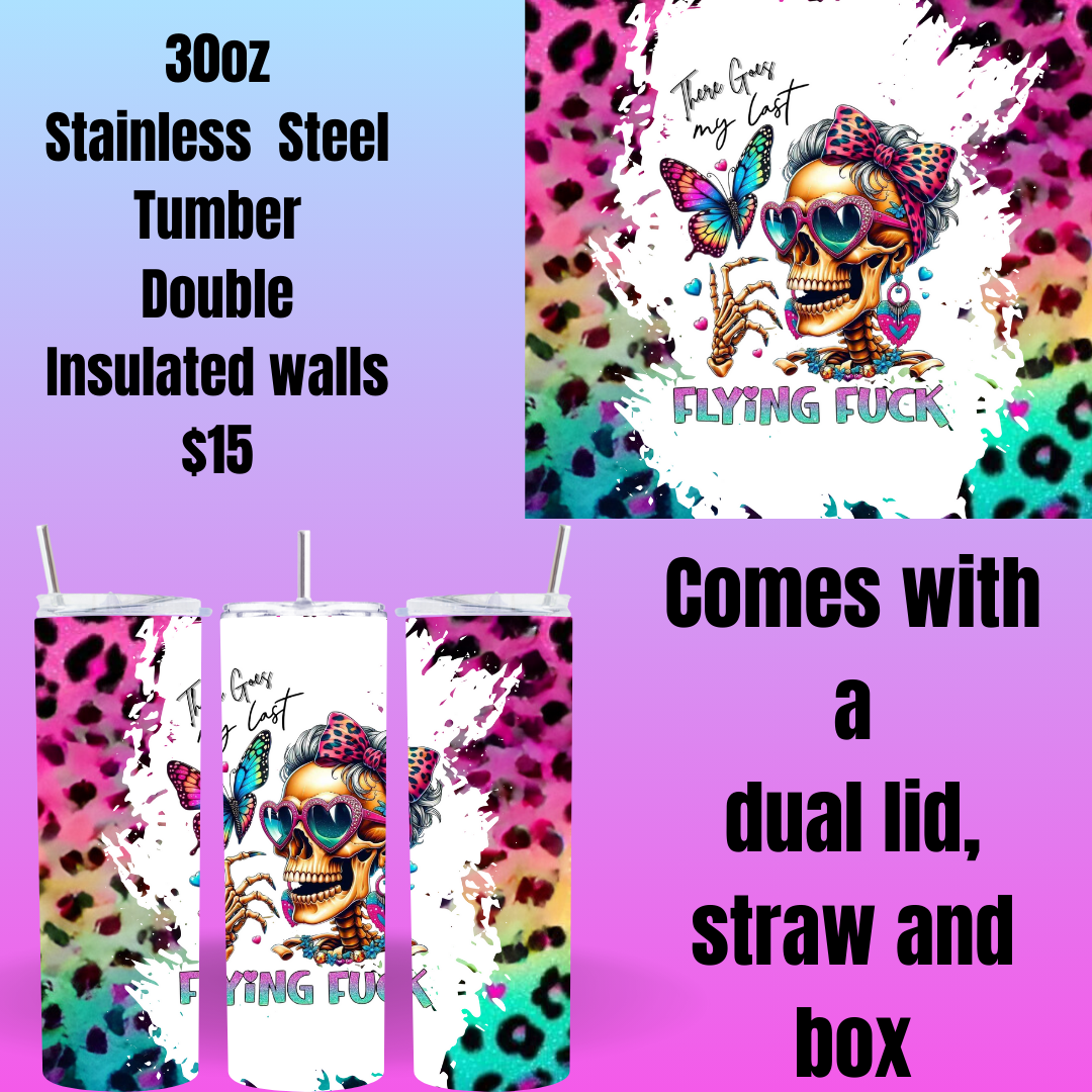 Neon Skull Mirage 30oz Stainless Steel Tumbler