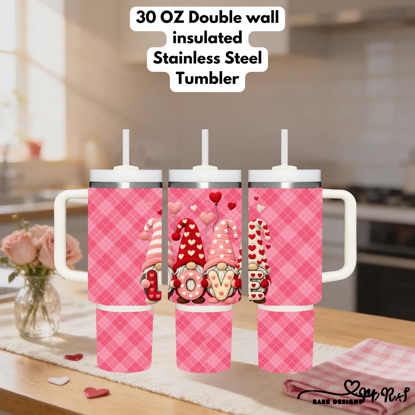LOVE Edition 30oz Double-Wall Stainless Steel Tumblers – Valentine’s Collection