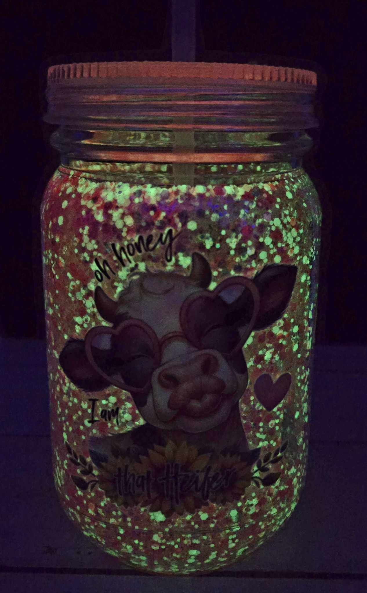 Luminous Heifer Snowglobe Tumbler