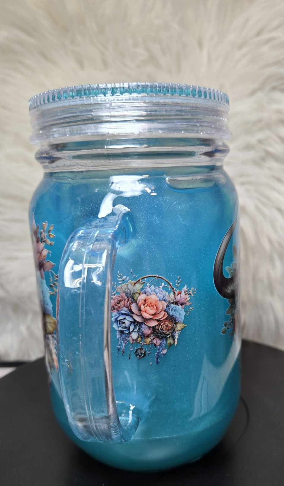 Enchanted Bloom Skull Snowglobe Tumbler