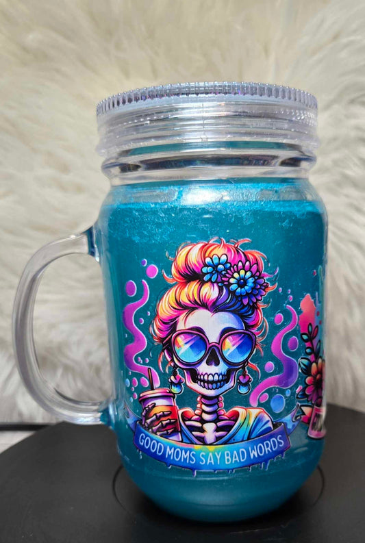 Rebel Mom Snowglobe Tumbler