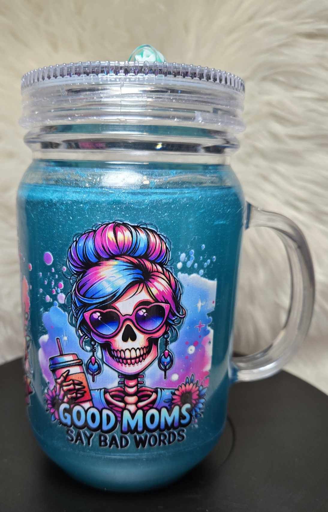Rebel Mom Snowglobe Tumbler