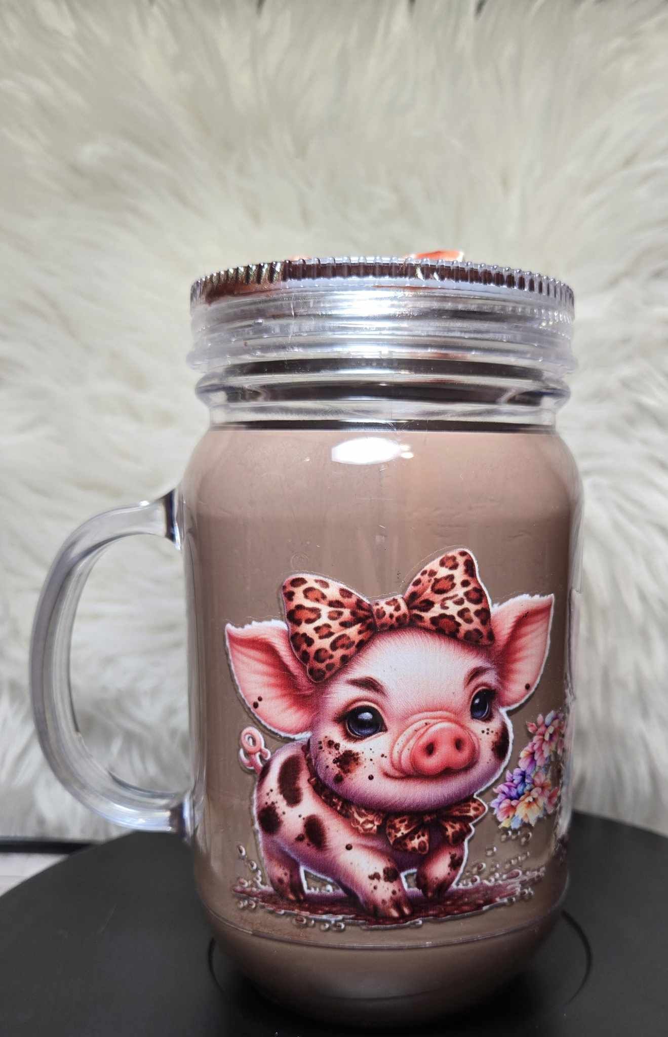 Charming Piglet Snowglobe Tumbler