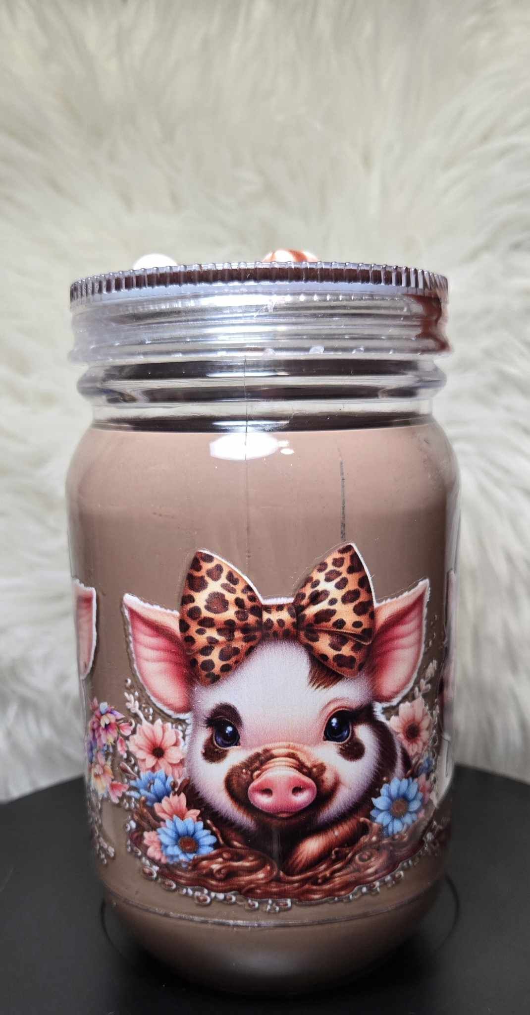 Charming Piglet Snowglobe Tumbler
