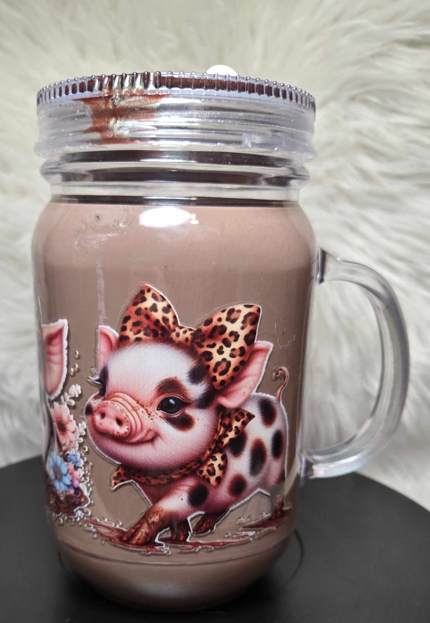 Charming Piglet Snowglobe Tumbler
