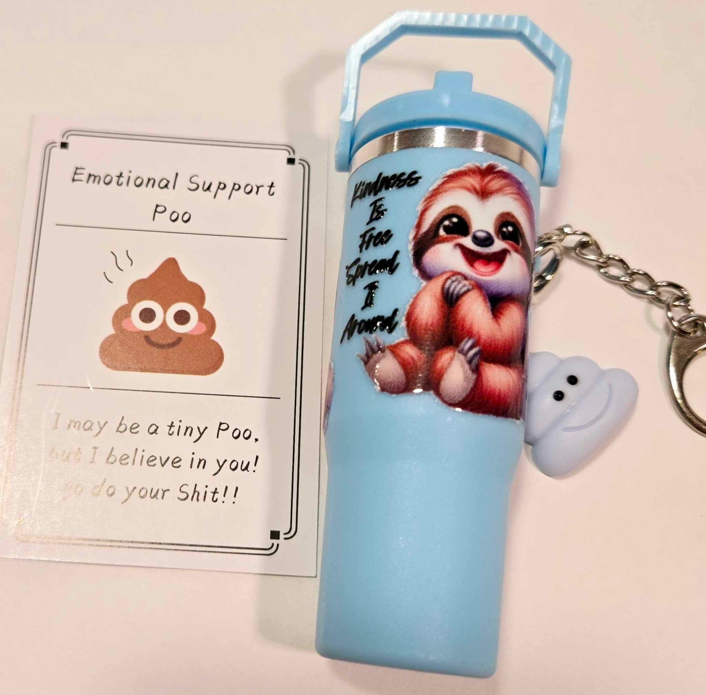 "Spread Kindness" Sloth Chapstick Keychain Duo