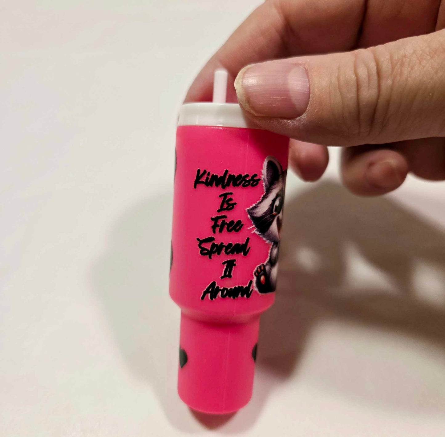 Cheery Raccoon Kindness ChapStick Holder