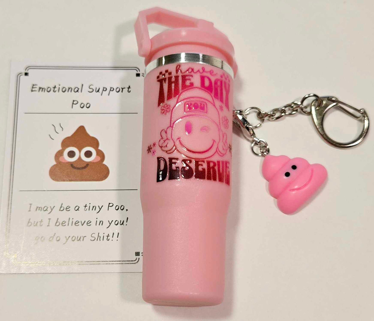 "Have the Day You Deserve" Mini Keychain & Chapstick Duo