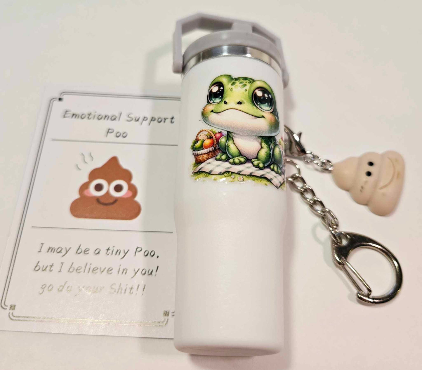 Froggy Friend Chapstick Keychain Duo