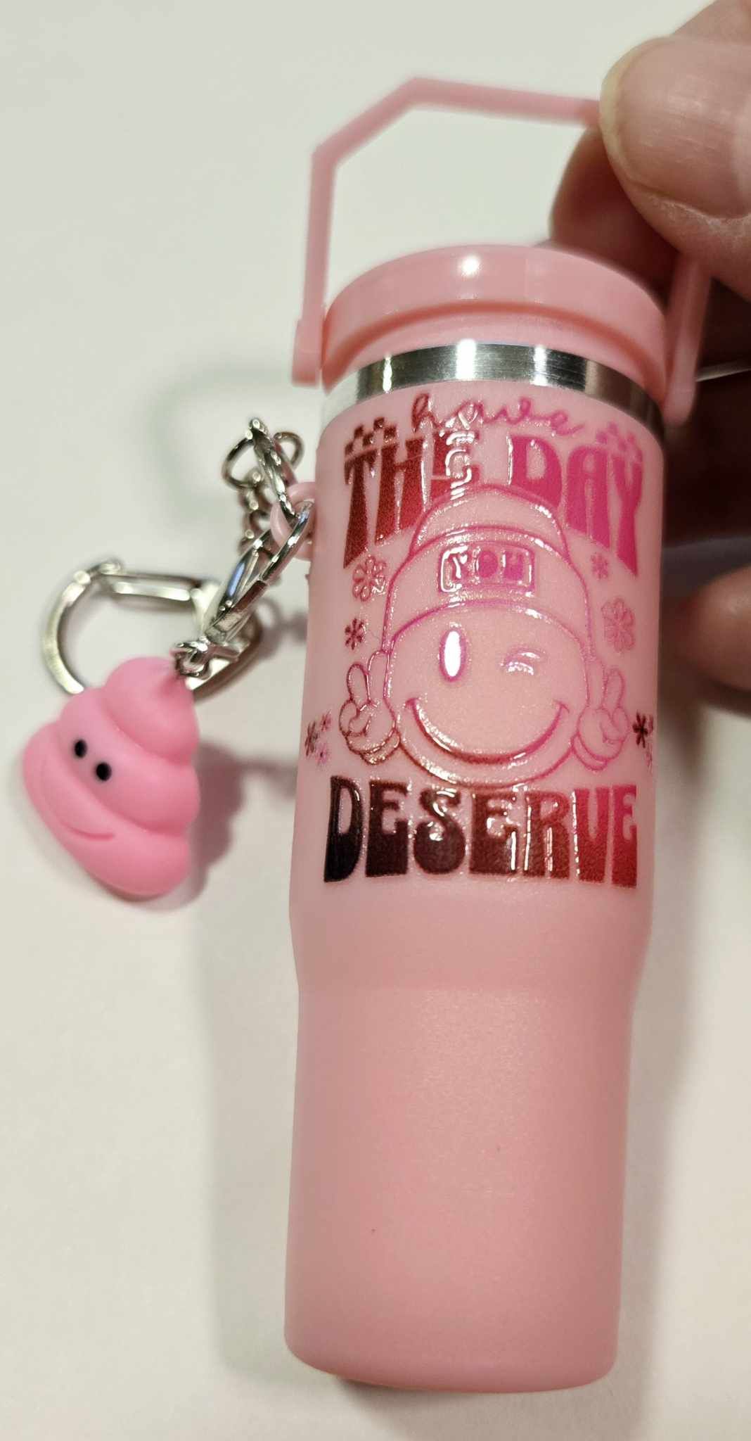 "Have the Day You Deserve" Mini Keychain & Chapstick Duo