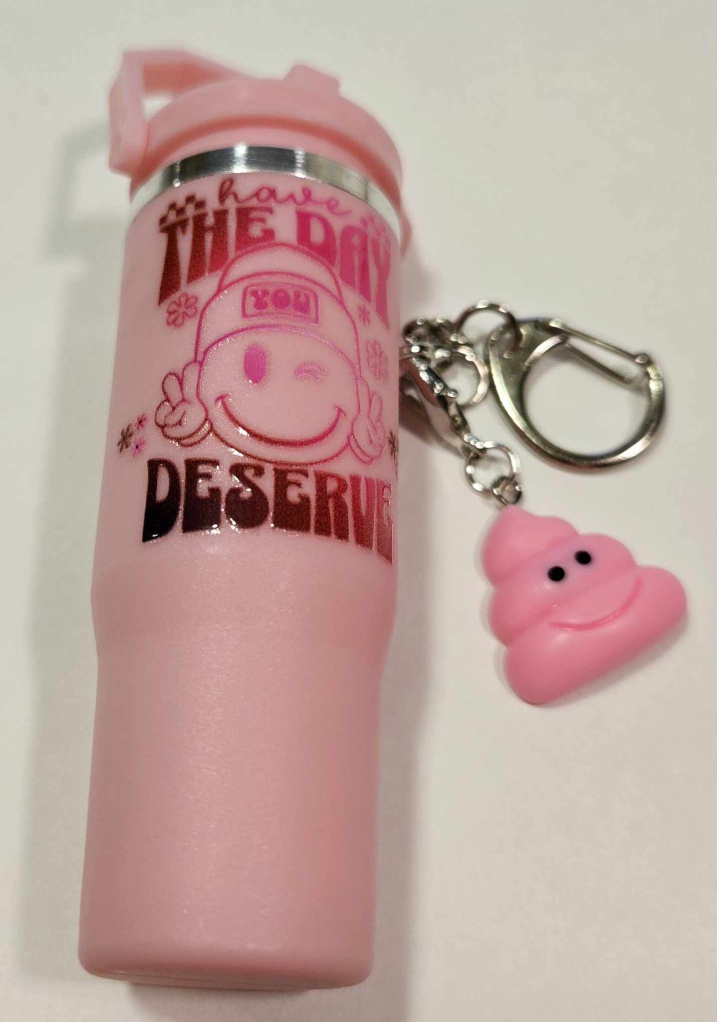 "Have the Day You Deserve" Mini Keychain & Chapstick Duo