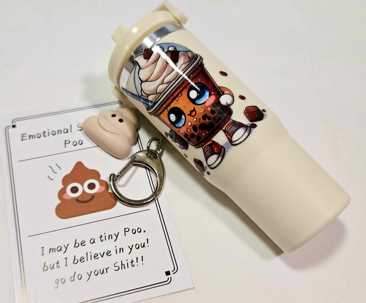 Coffee Lover's Chapstick Keychain Duo