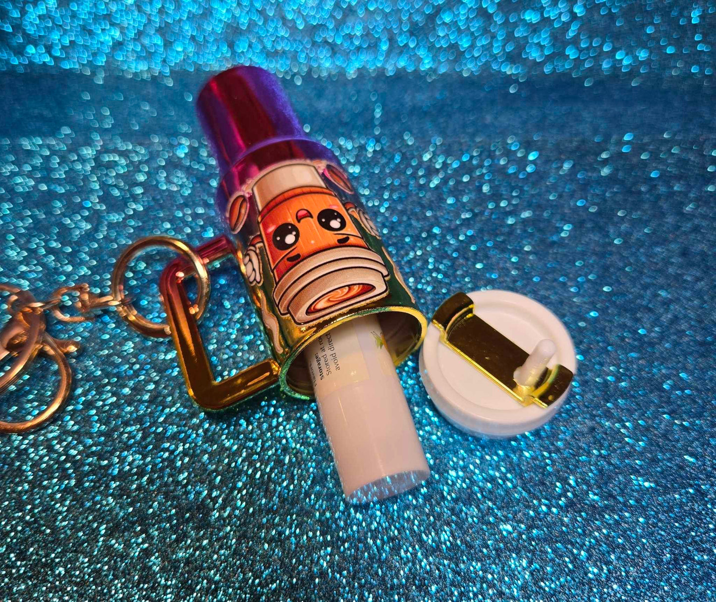 Caffeinated Cutie Mini Tumbler Keychain