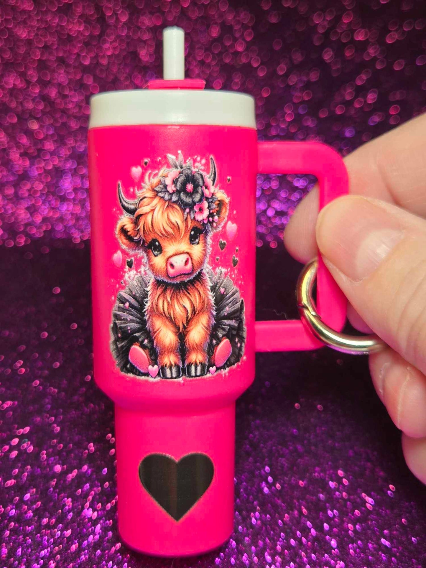 Blooming Love Mini Tumbler Keychain