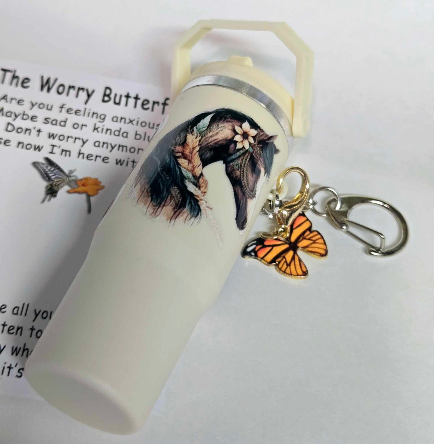 Gentle Guardian Horse Lip Balm Holder Keychain