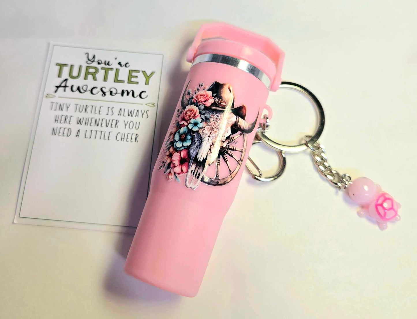 Tiny Turtle Soother Lip Balm Holder Keychain