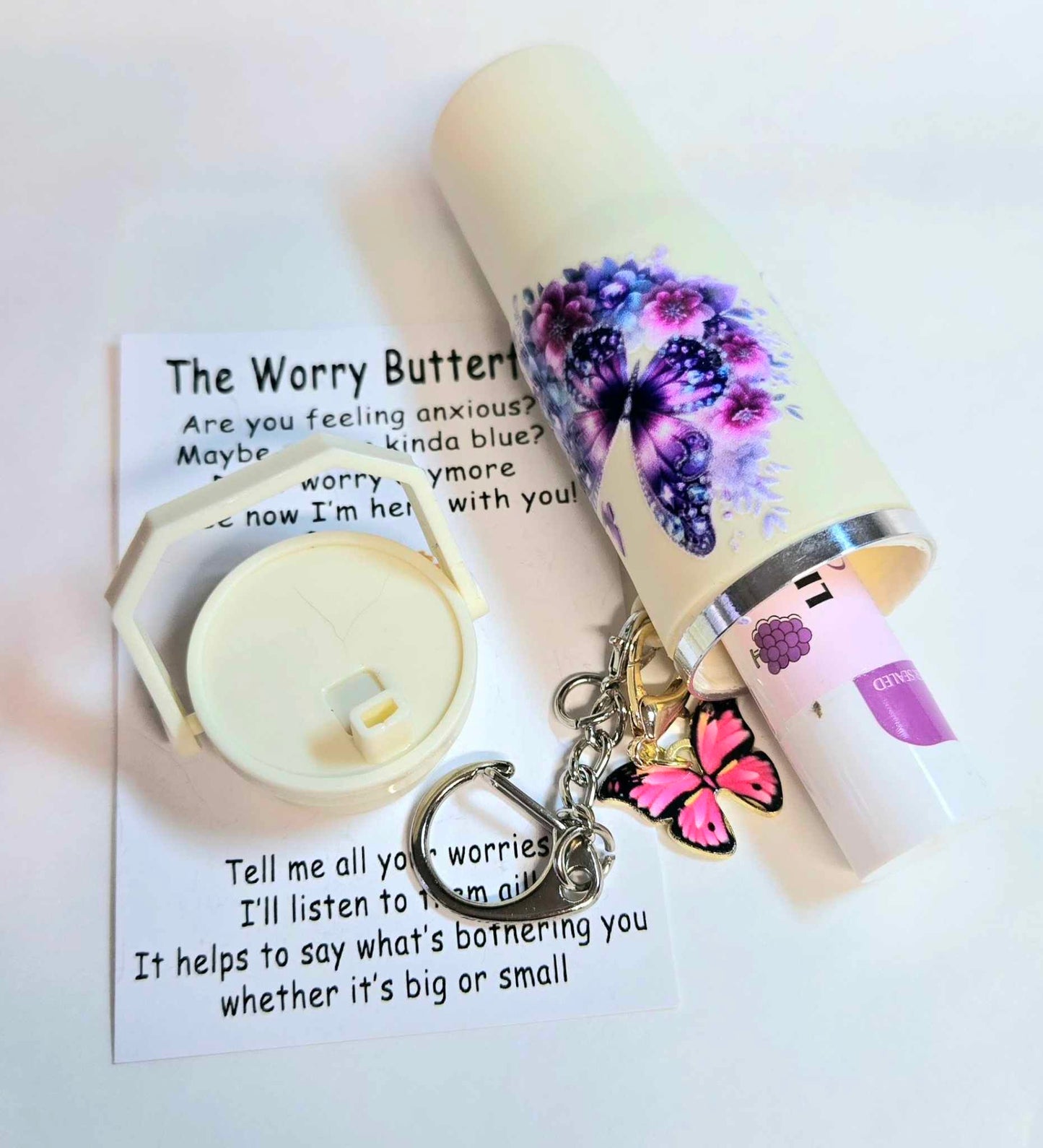 Soothing Serenity Lip Balm Holder Keychain