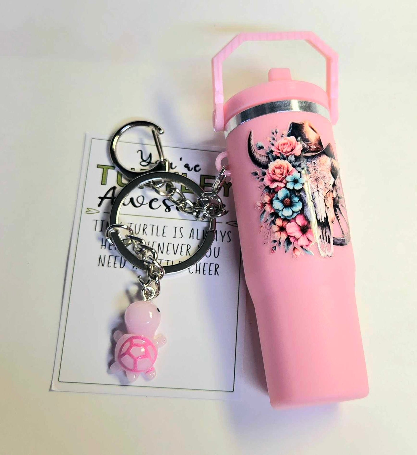 Tiny Turtle Soother Lip Balm Holder Keychain