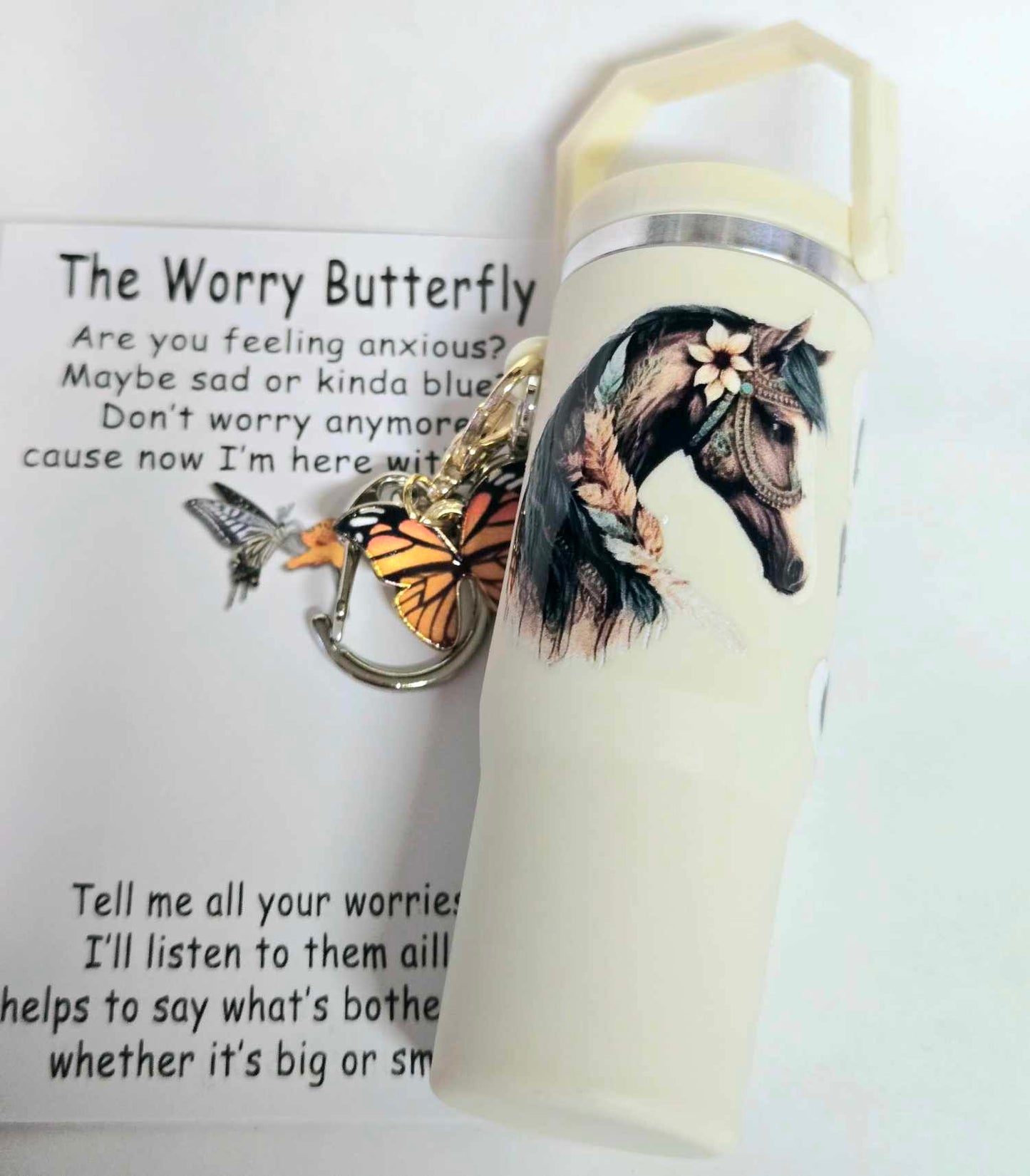 Gentle Guardian Horse Lip Balm Holder Keychain