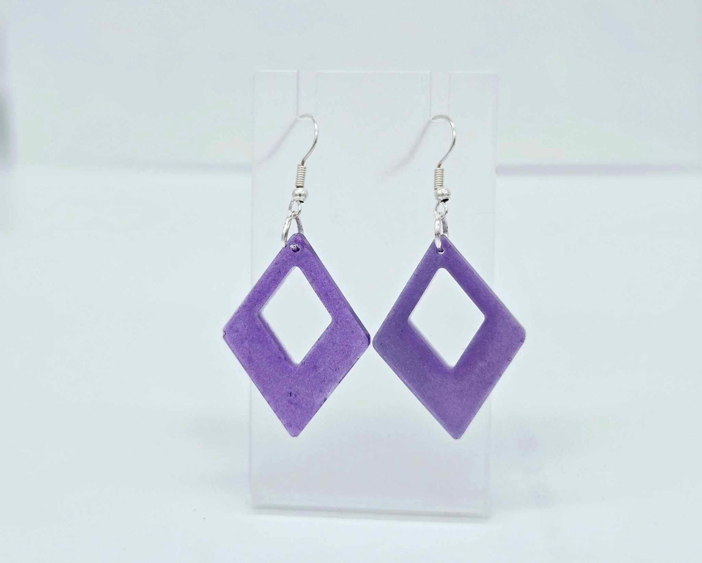 Lavender Dream Geometric Resin Earrings