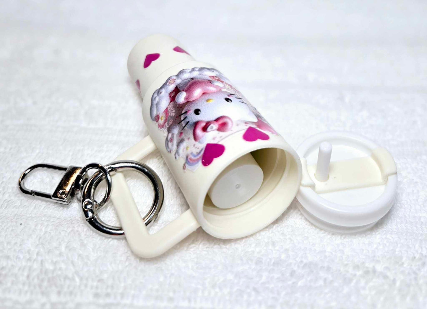 Hello Kitty Heartful Mini Tumbler Keychain