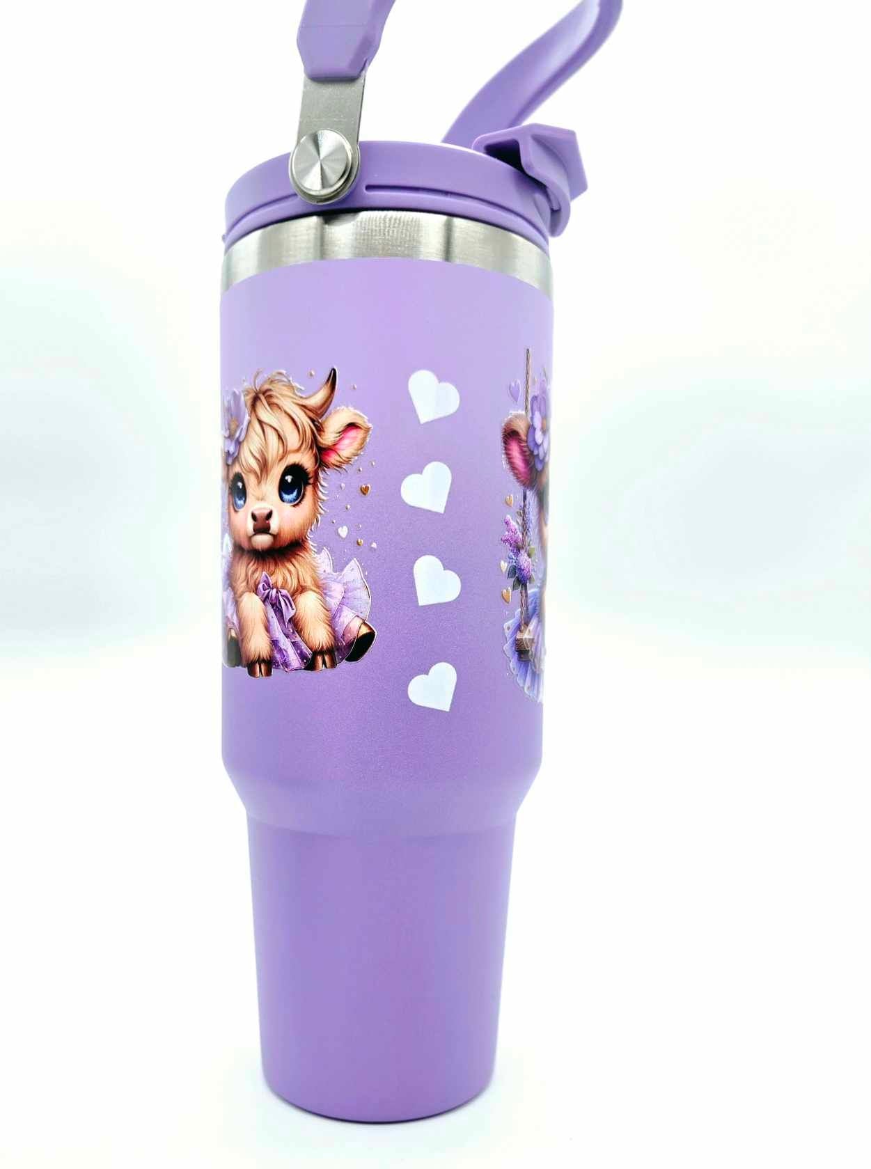 Lavender Moo-d Magic Tumbler – 40oz Stainless Steel with Handle