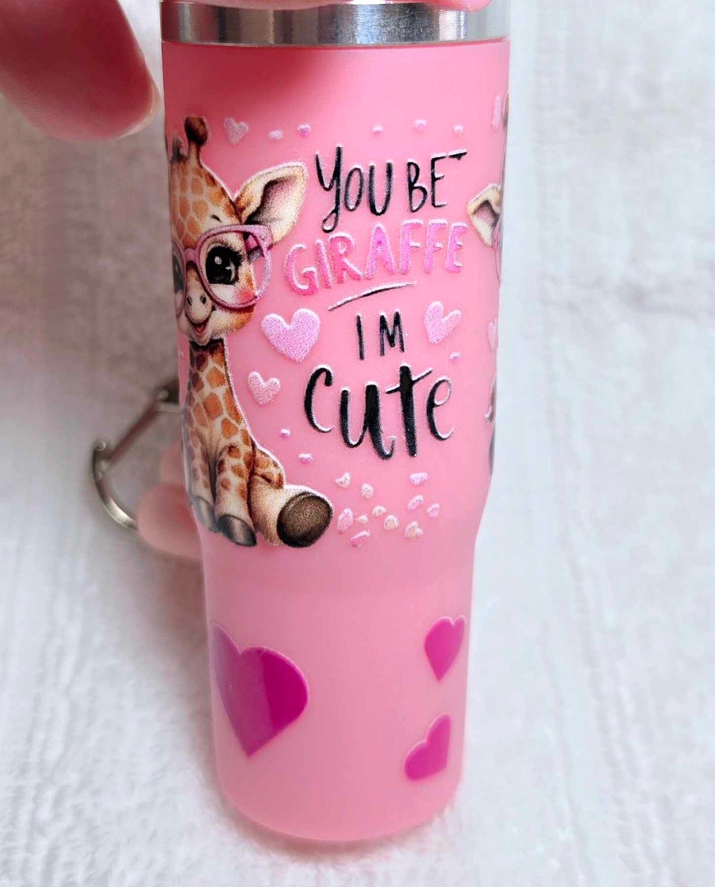 Giraffe Mini Tumbler Storage Keychain