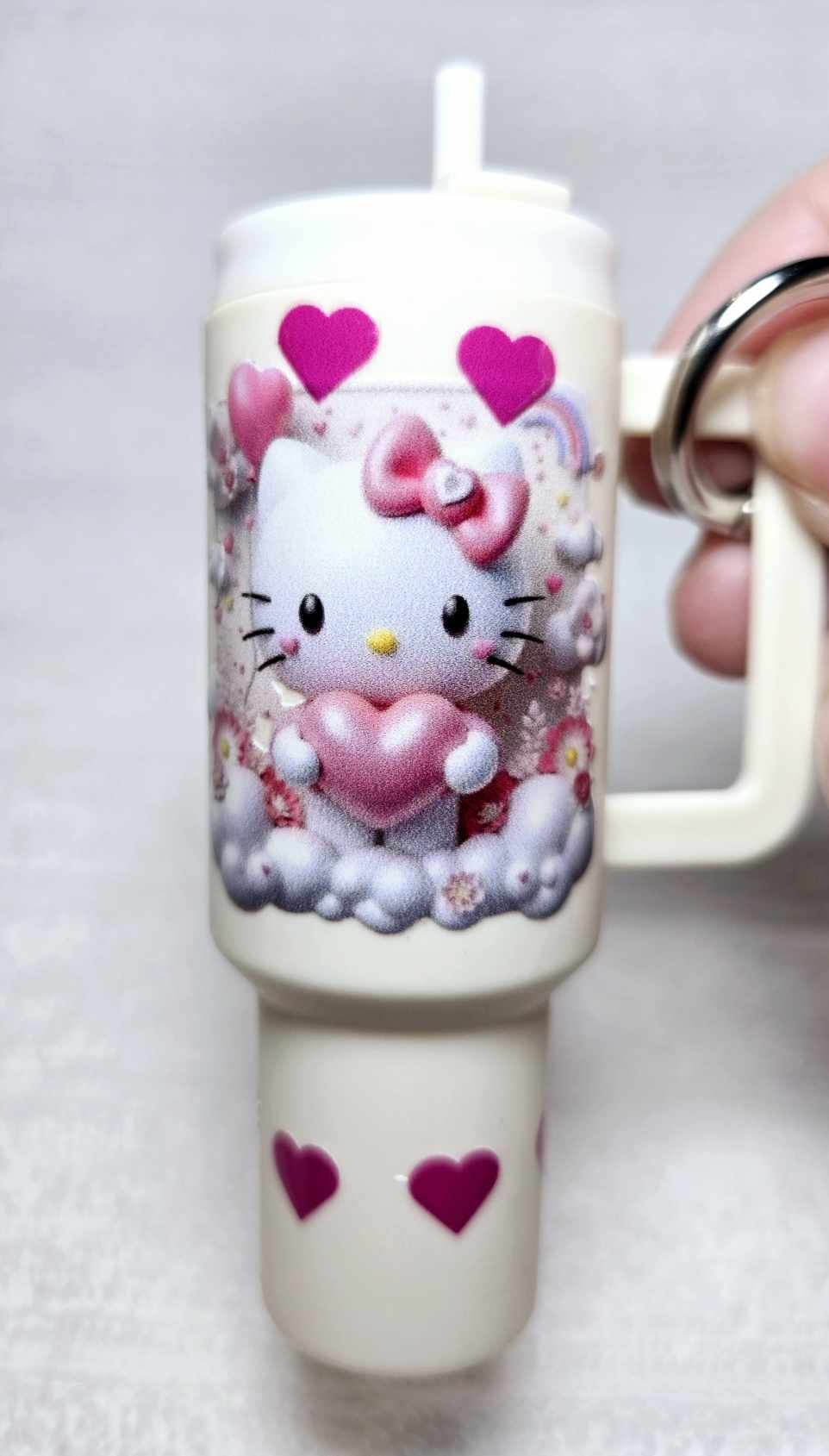 Hello Kitty Heartful Mini Tumbler Keychain