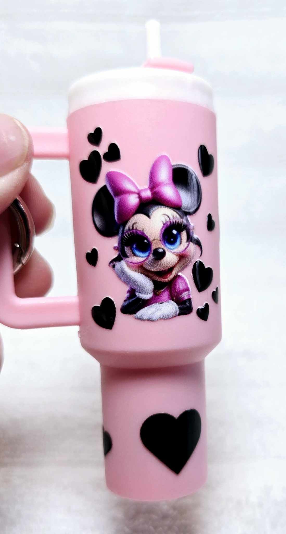 Heartful Minnie Whimsy Keeper Keychain