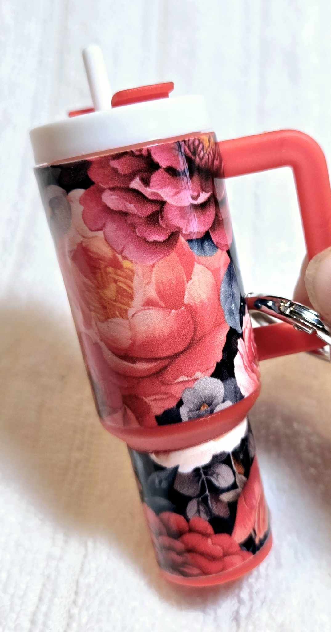 ๐ธ Blush Bloom Tumbler Keychain โ Garden Party Edition