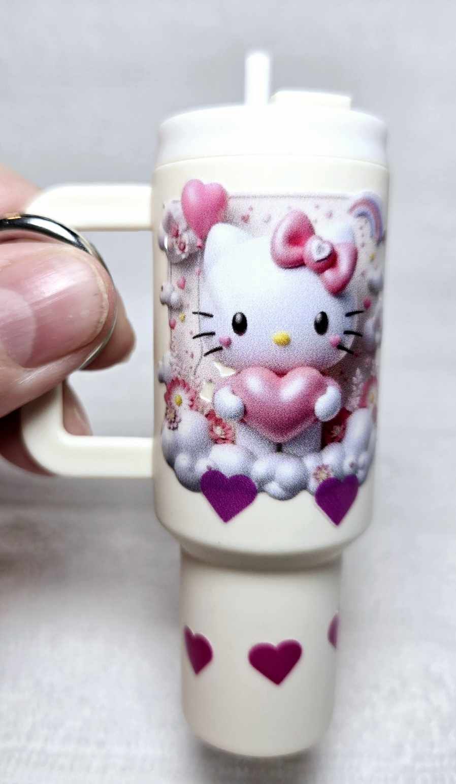 Hello Kitty Heartful Mini Tumbler Keychain