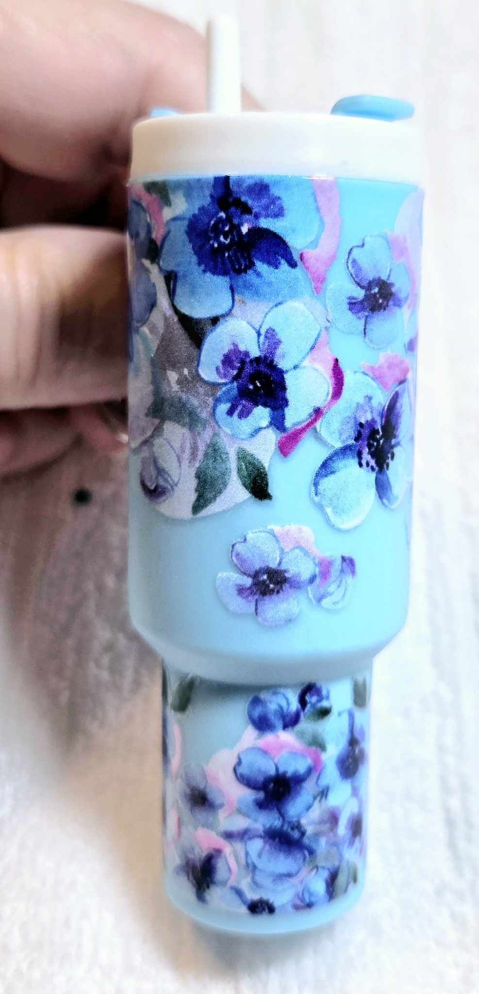 ๐ Blue Breeze Tumbler Keychain โ Forget-Me-Not Edition