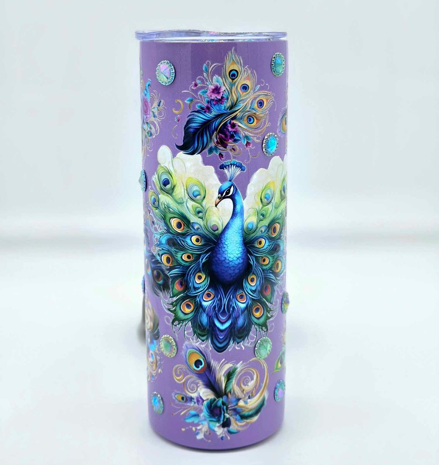 Regal Peacock Gemstone Tumbler