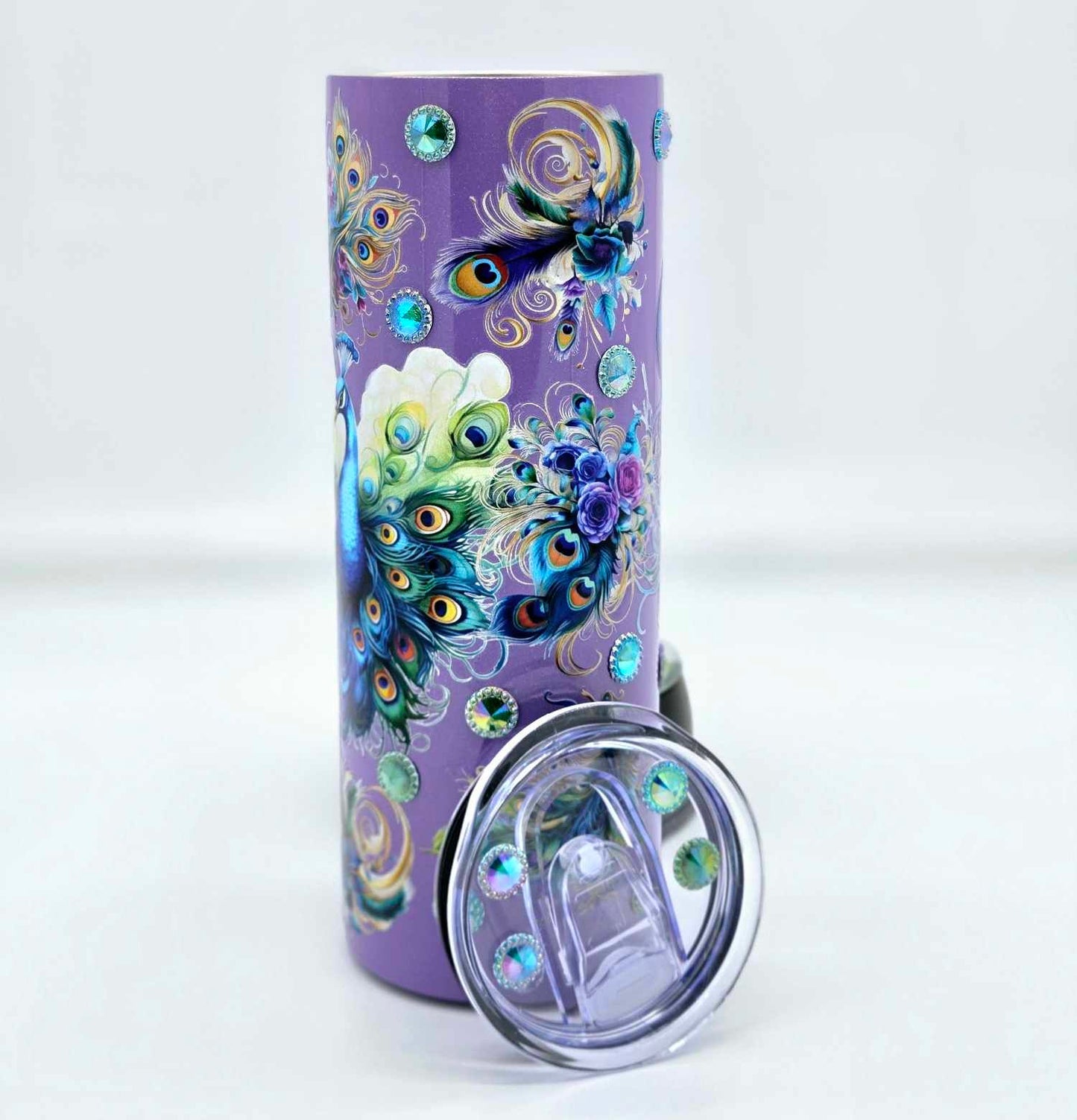 Regal Peacock Gemstone Tumbler