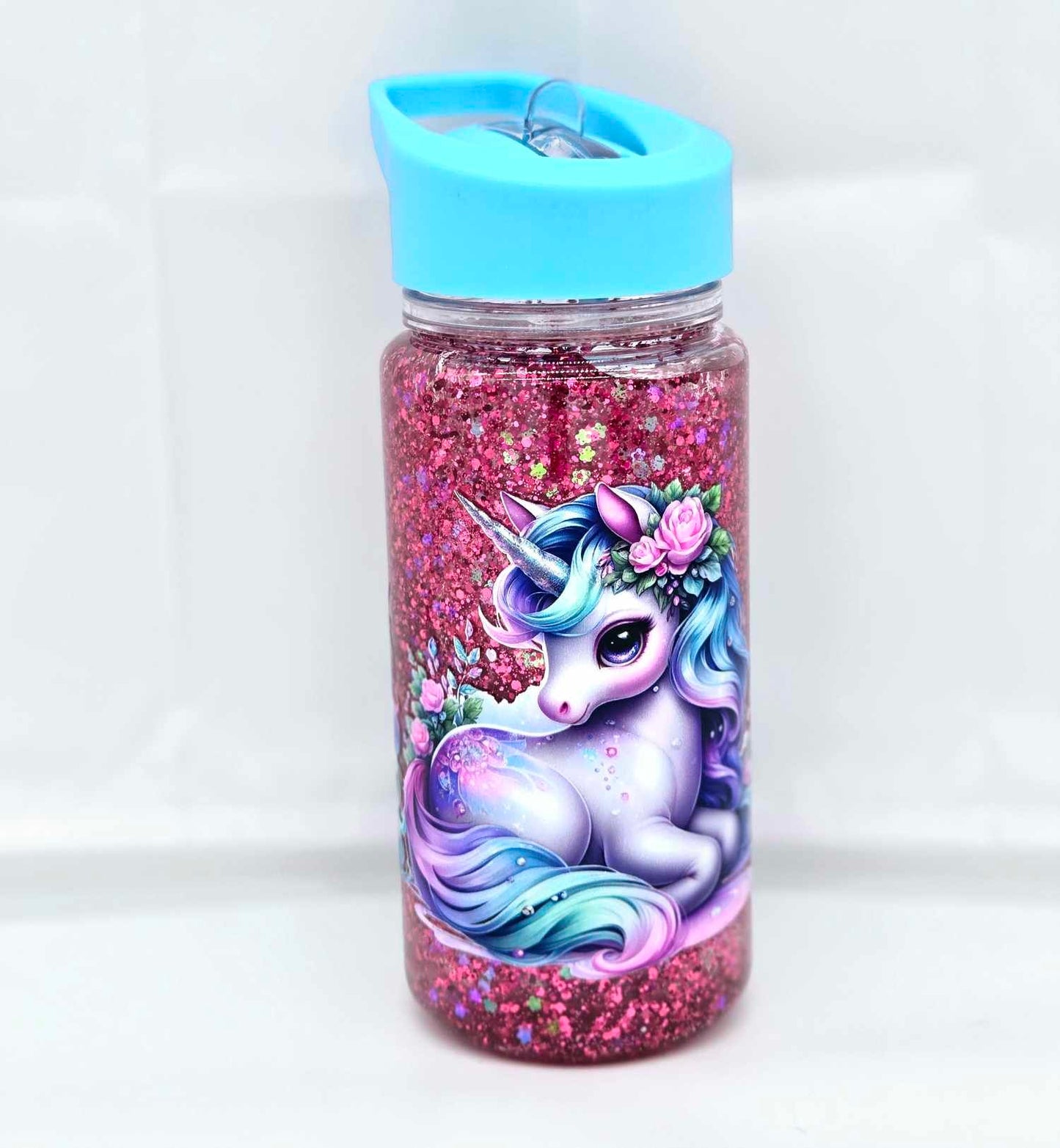 Enchanted Blossom Unicorn Snow Globe Tumbler