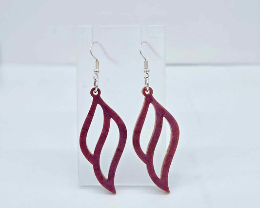 Mauve Whisper Leaf Resin Earrings