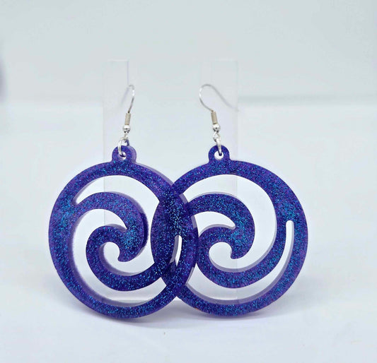 Celestial Swirl Resin Earrings