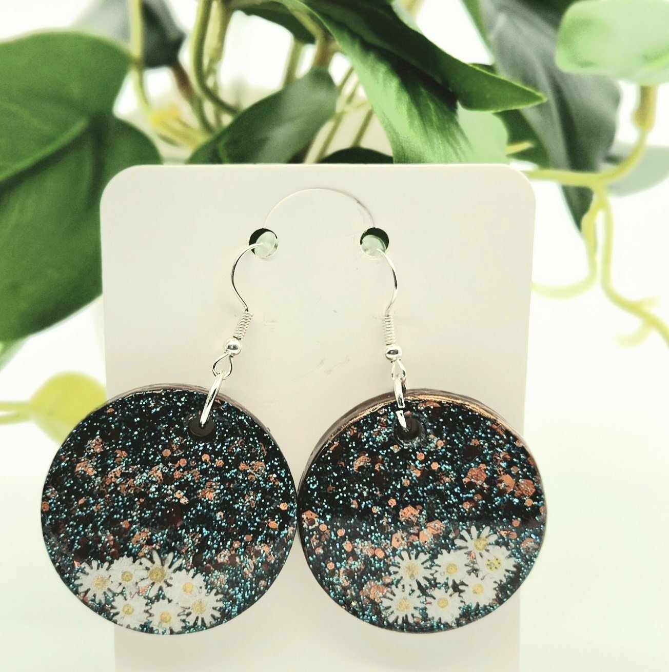 Midnight Meadow Round Earrings