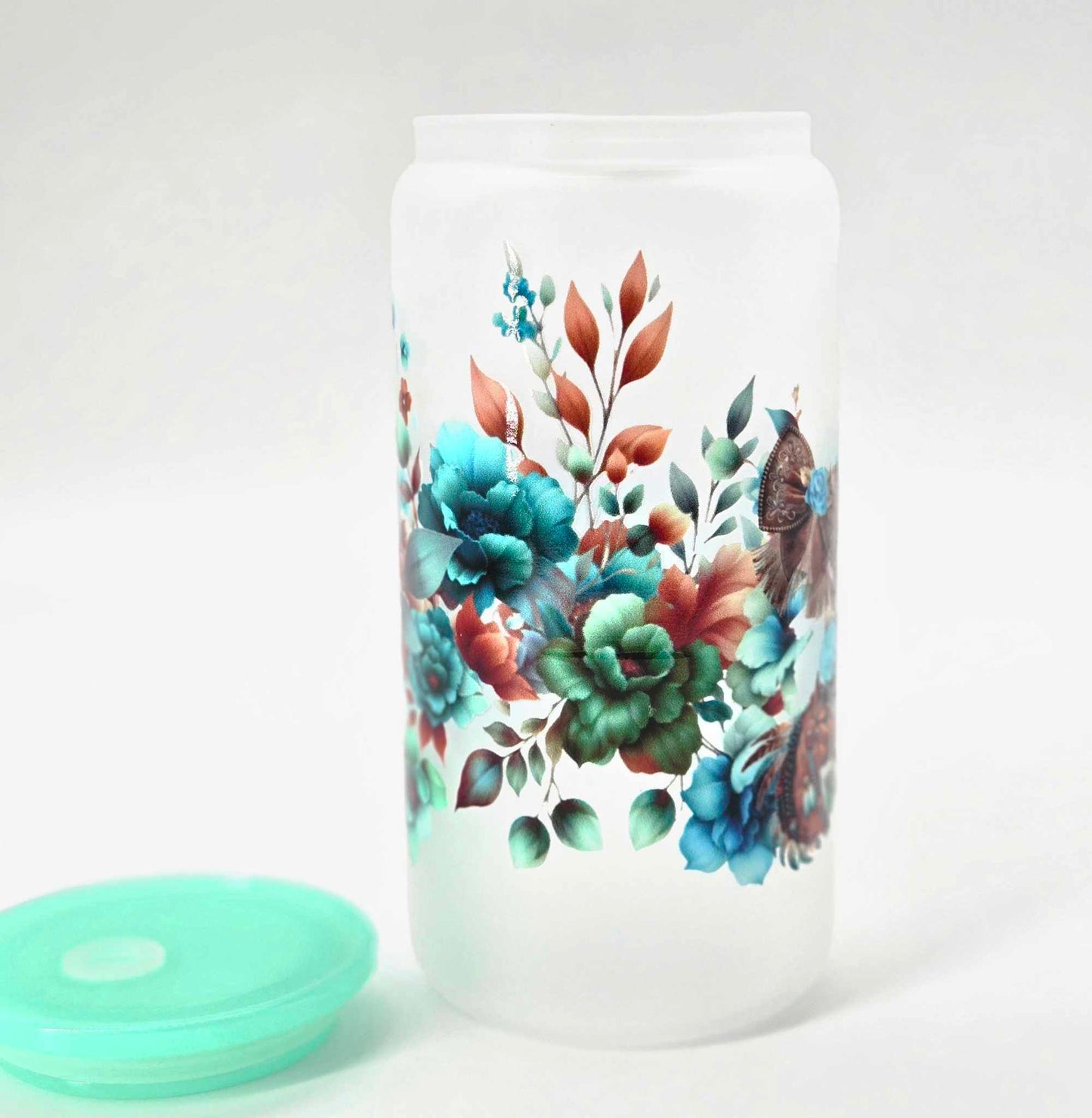 Rustic Bloom Glass Tumbler